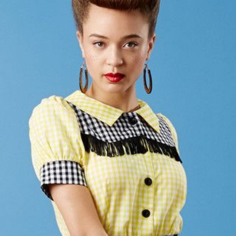 Tara Starlet Gingham Western Blouse